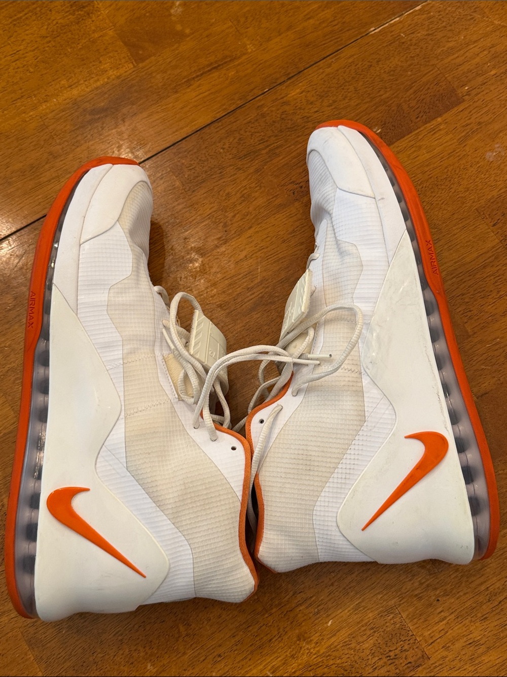 Nike Air Force Max ‘19 TB Promo White/Orange Basketball AR4095-116 Mens size 17
